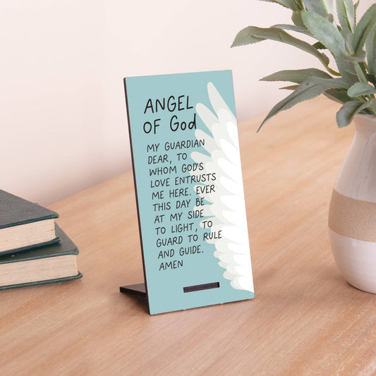 Angel Of God My Guardian Snap Sign