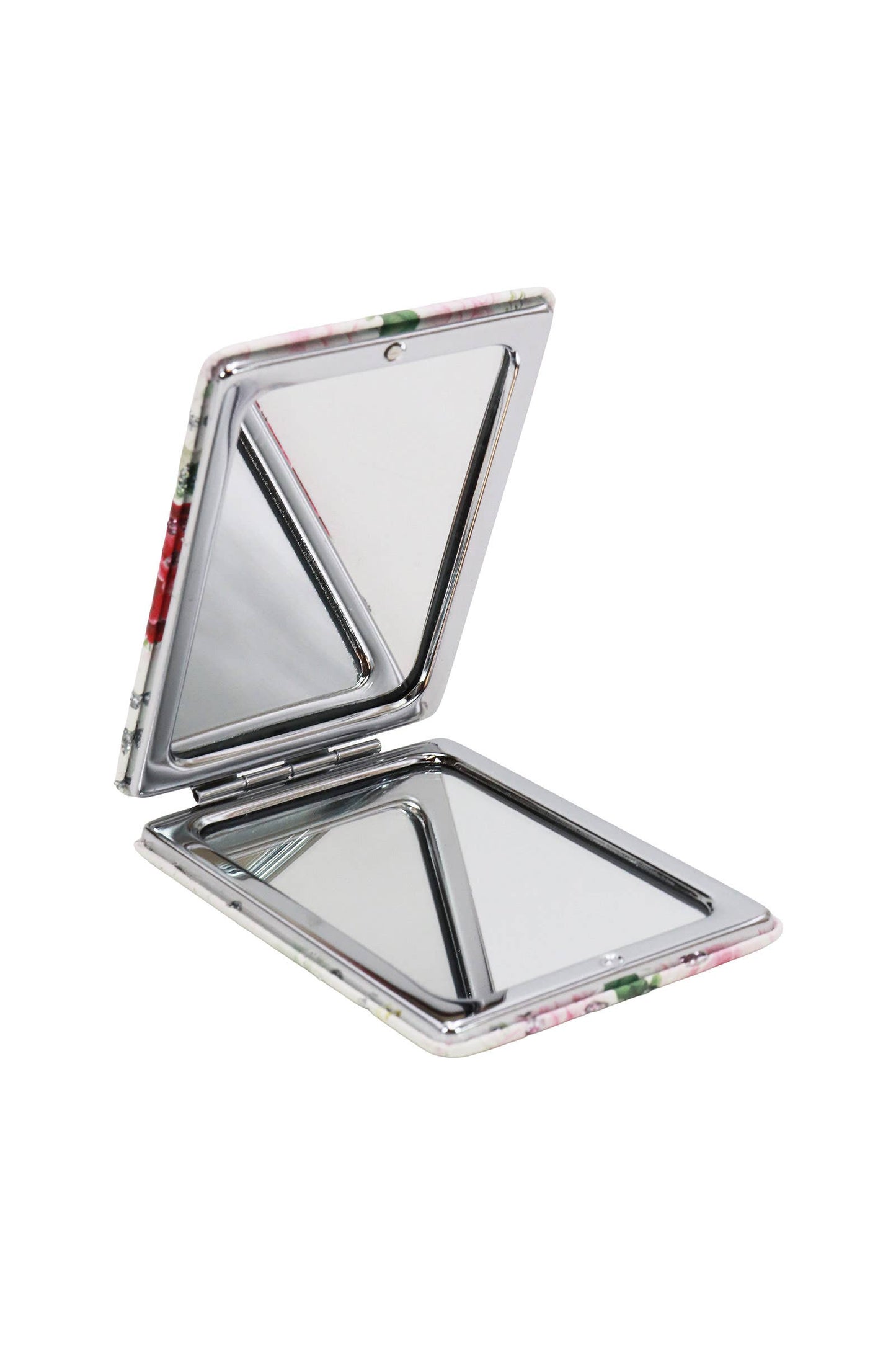Cosmetic Mirror - Glittery Flower Garden
