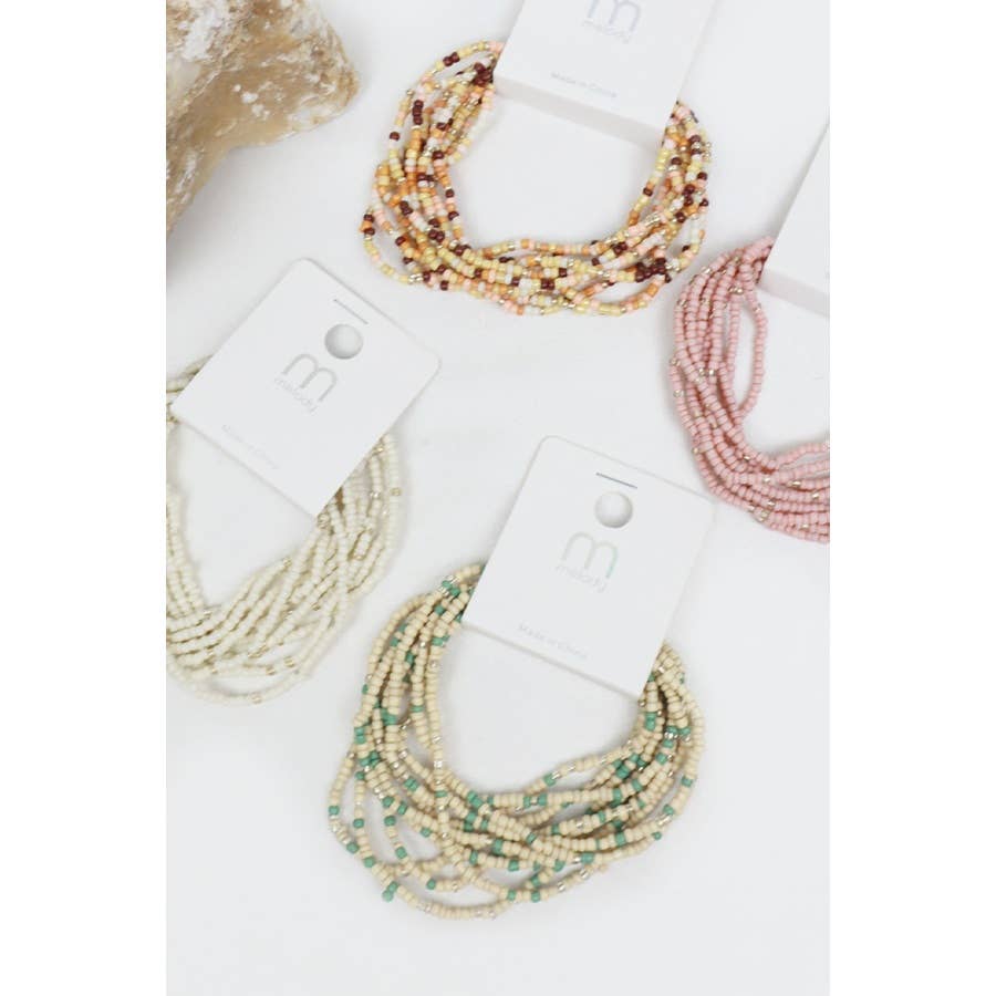 Seed Bead Bundle Bracelet: Mixed Color