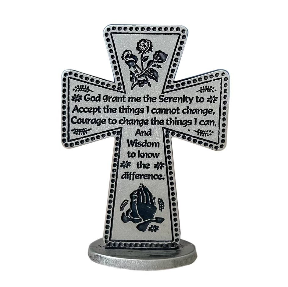 Mini Standing Cross Serenity Prayer