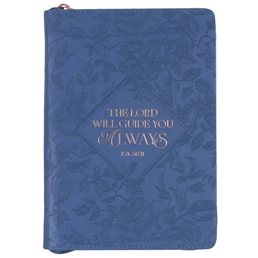 Journal Zip Blue The Lord Will Guide Isa. 58:11
