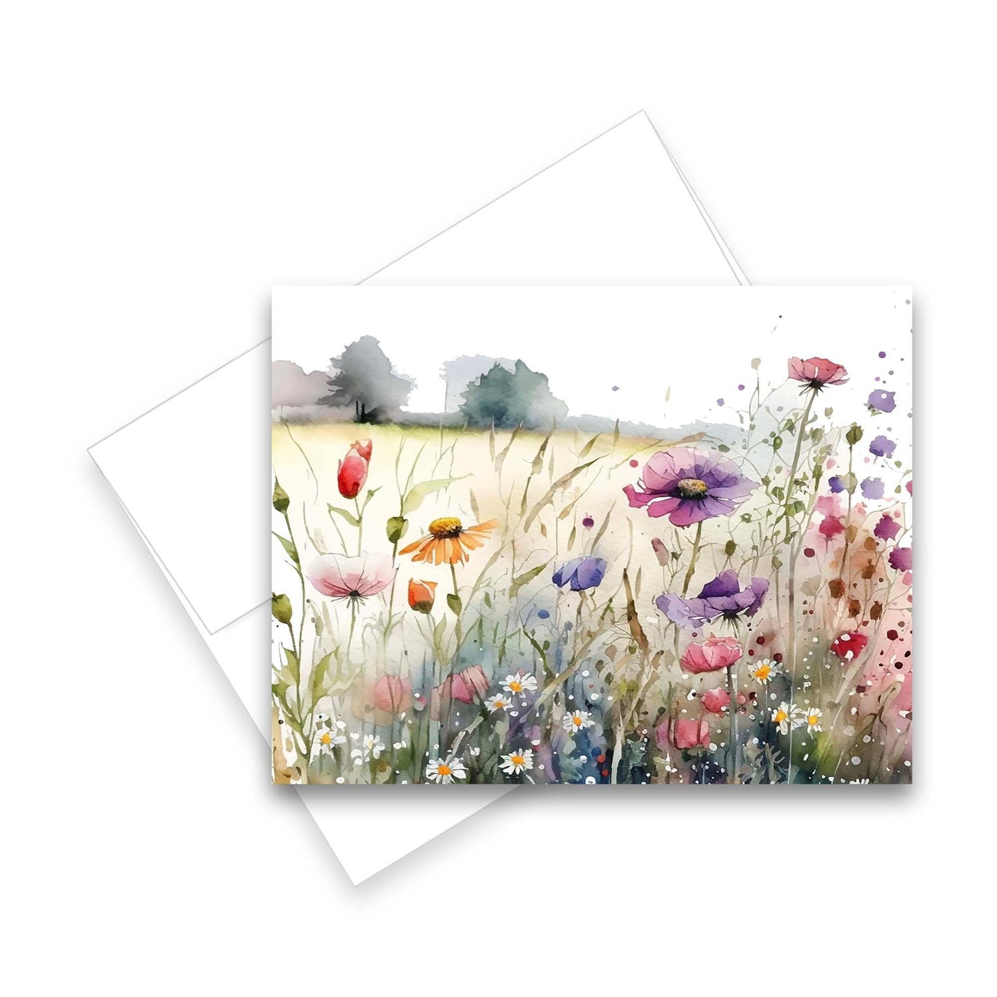 Greeting Cards: Assorted Watercolor Wildflower 6pk