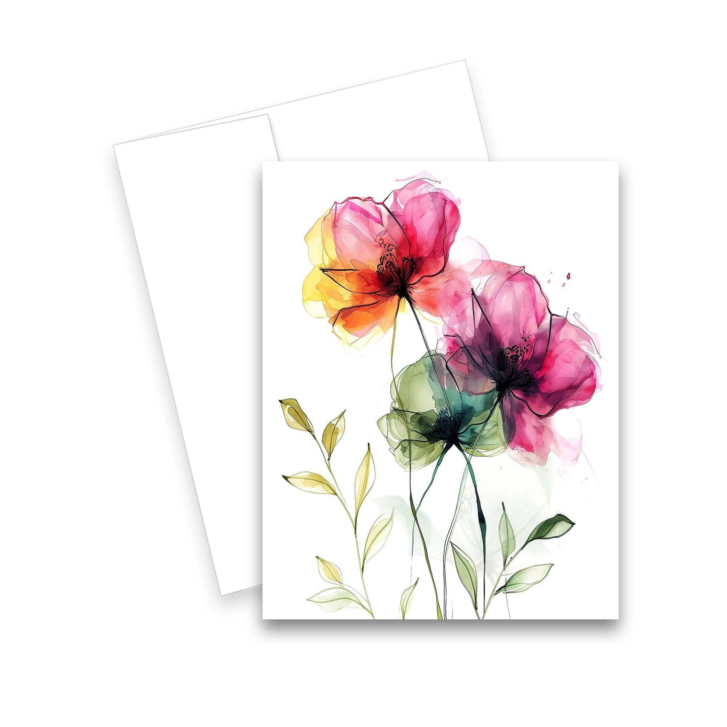 Greeting Cards- Assorted Watercolor Wildflower 6pk