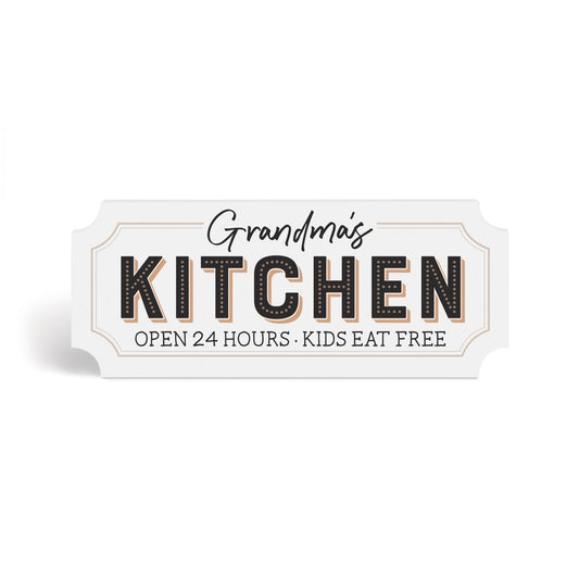 Grandma's Kitchen Open 24 Hours Kids Eat Free Ornate Table