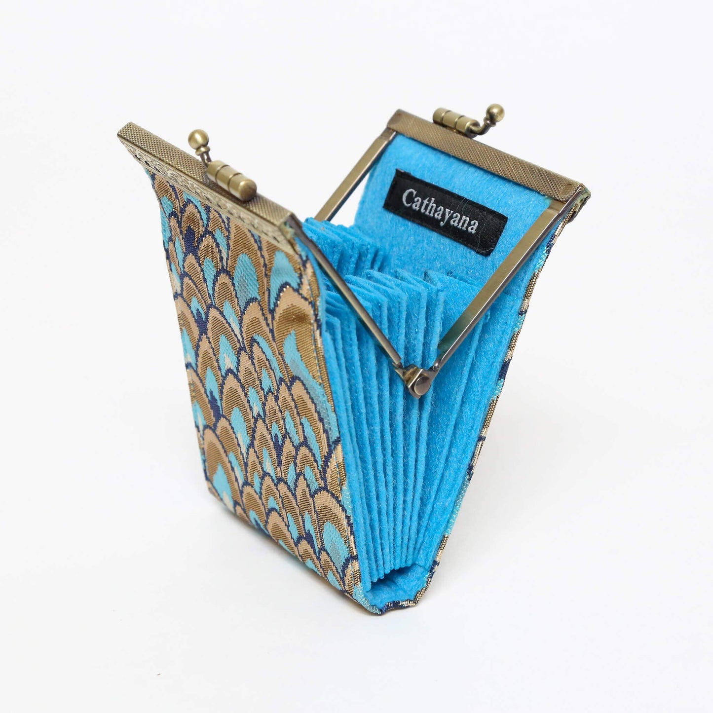 Small Feather Brocade, Card Holders with RFID Protection