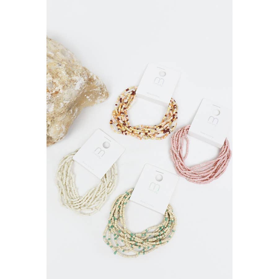 Seed Bead Bundle Bracelet: Mixed Color