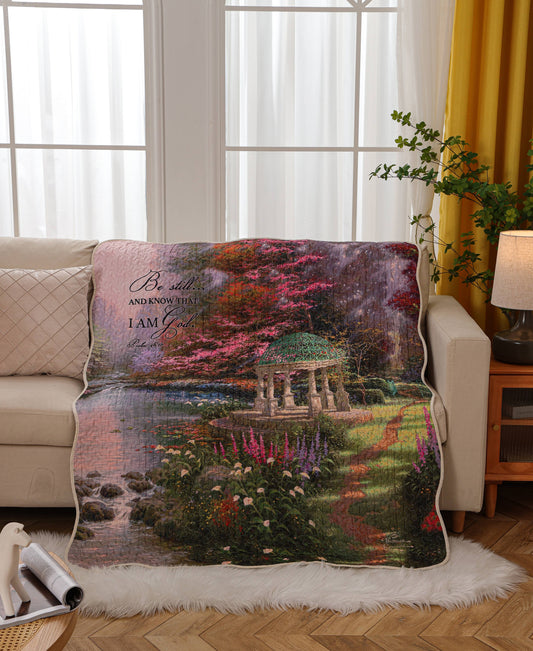 Psalm 46:10 Quilted Throw