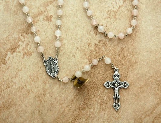 Rose Quartz Italian Rosary