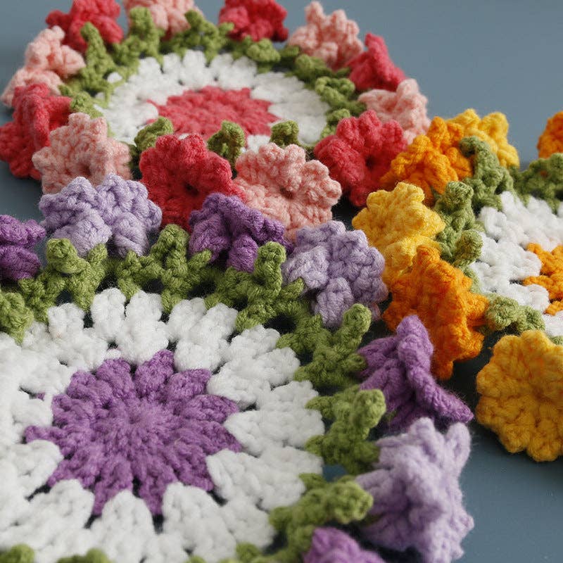 Red Handmade Crochet Lily of Valley Coaster