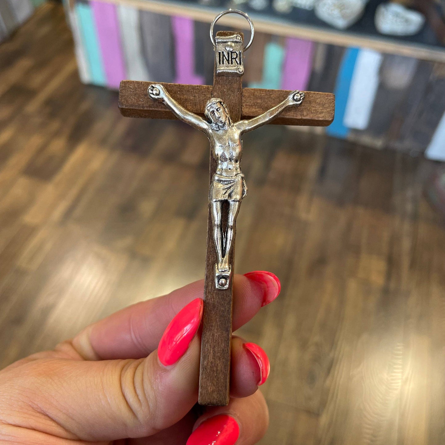 4" Wood Cross: Standing