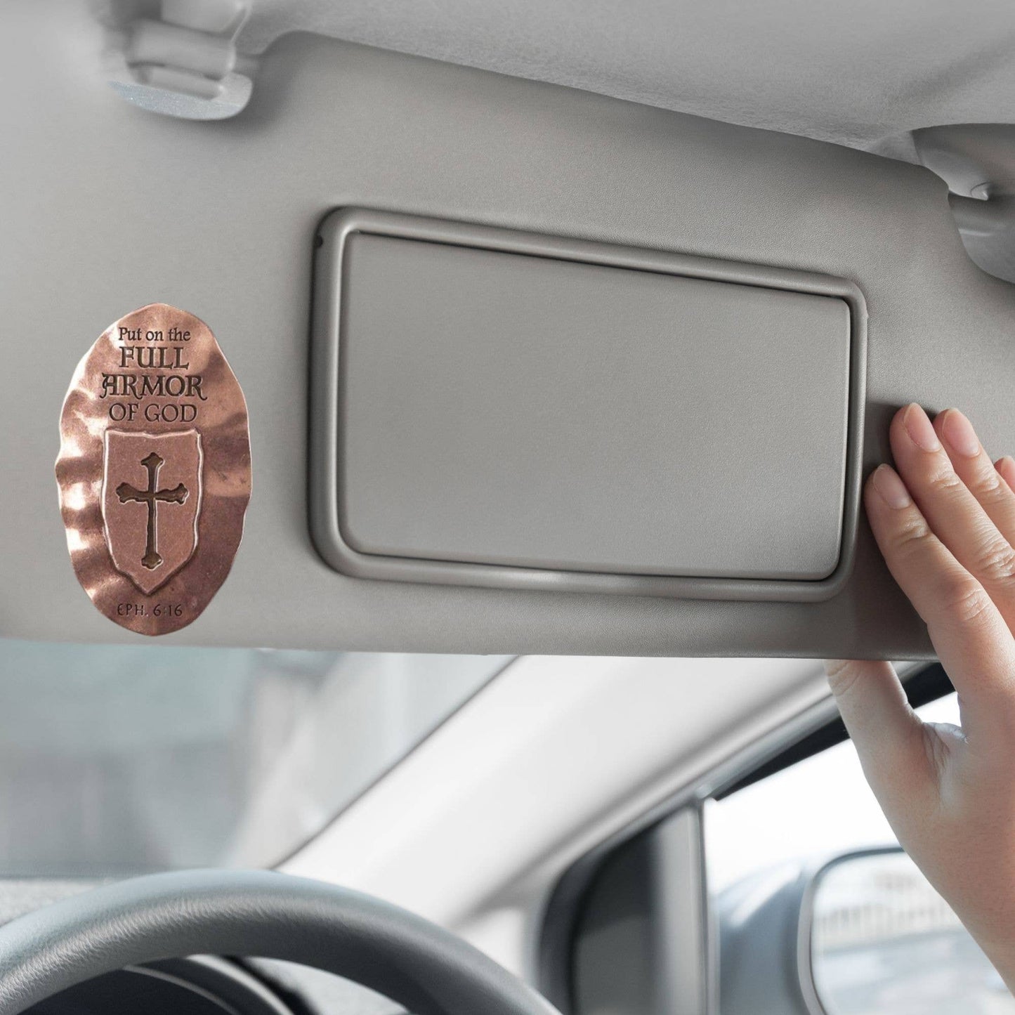 VISOR CLIP FULL ARMOR OF GOD METAL BRNZ