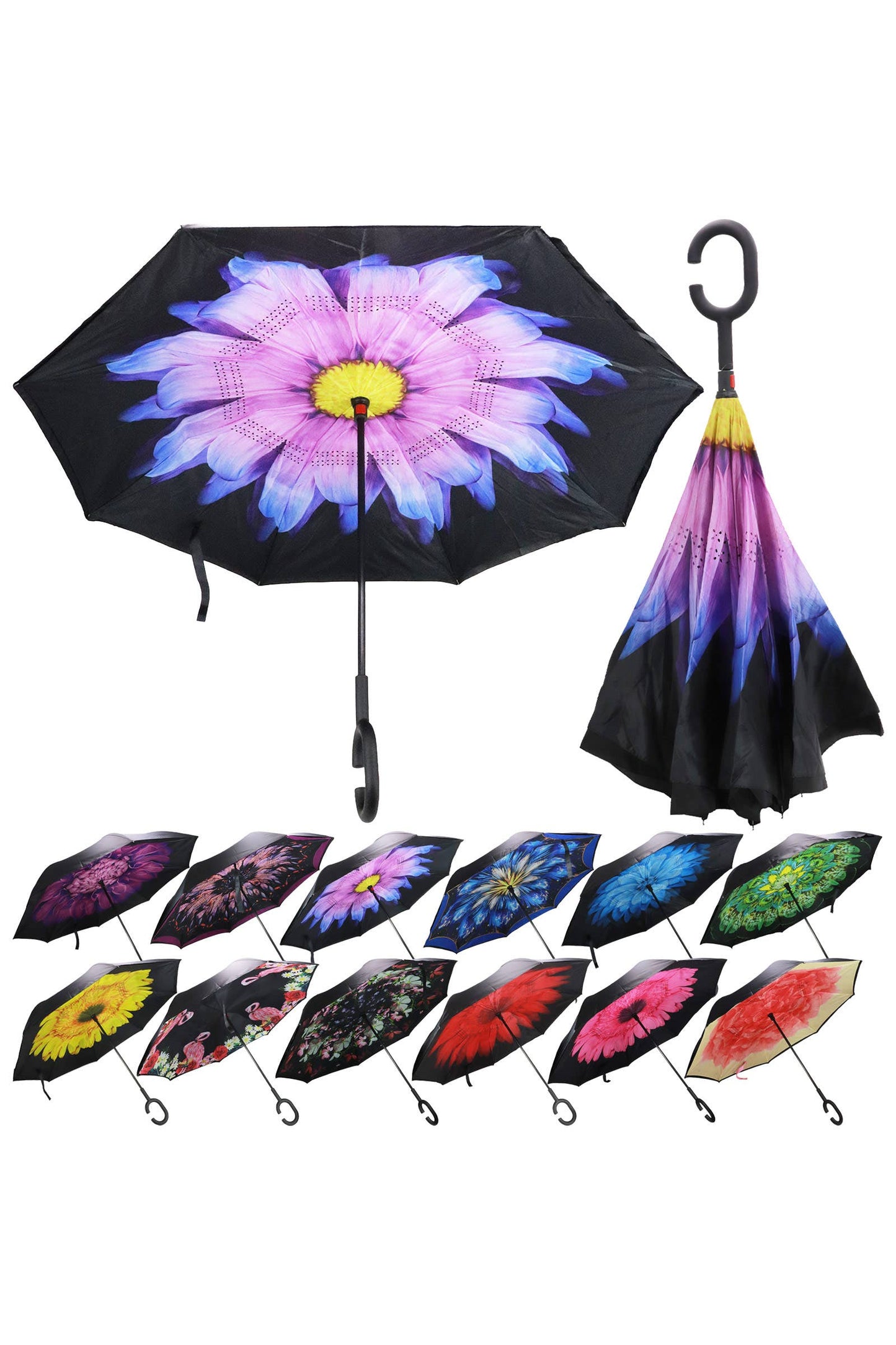 Umbrella- reverse open inverted