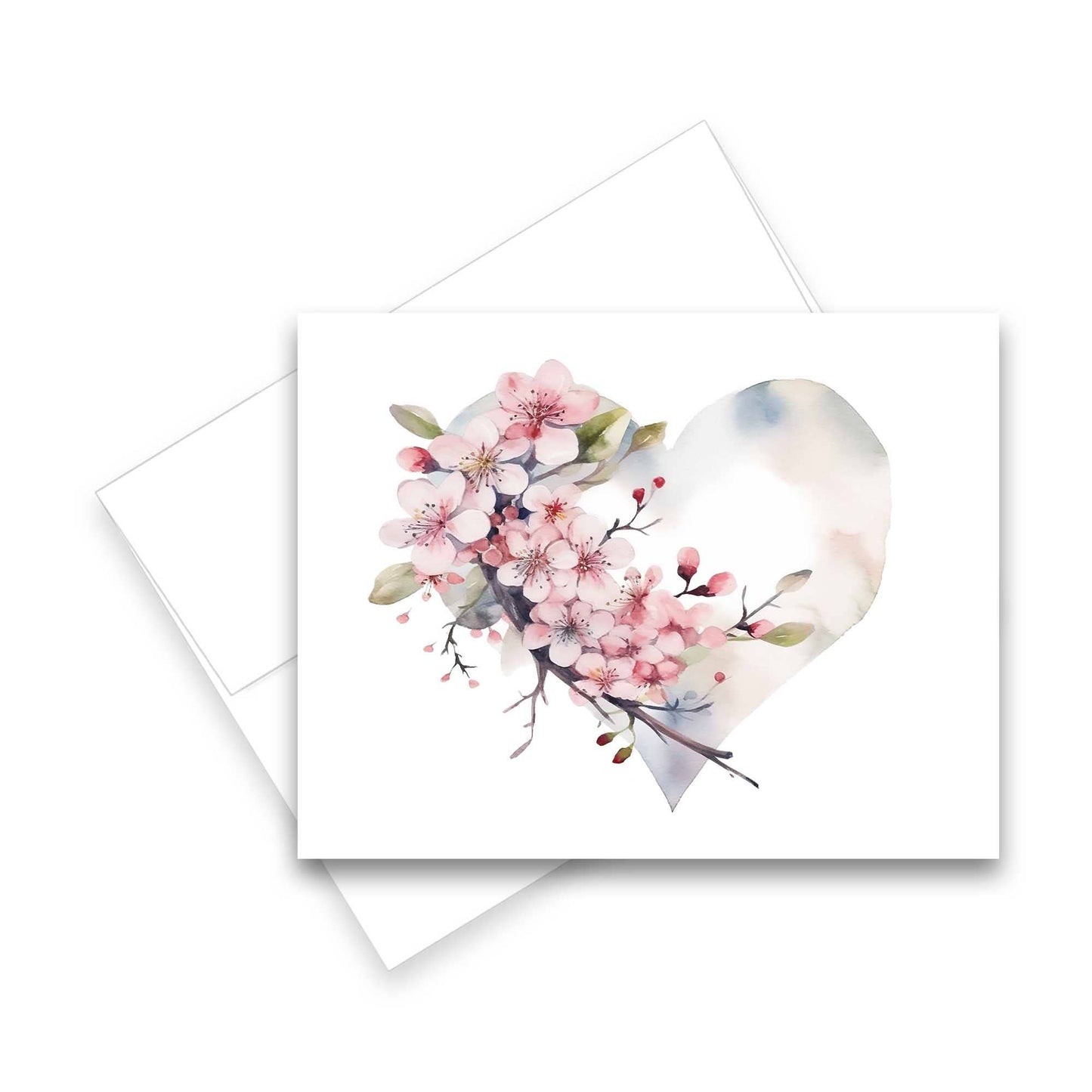 Greeting Cards- Assorted Floral Heart 6pk