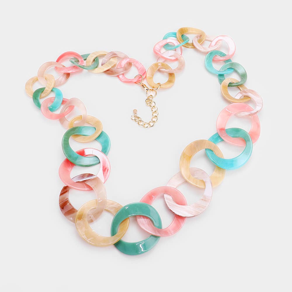 Bold Spring Link Long Necklace