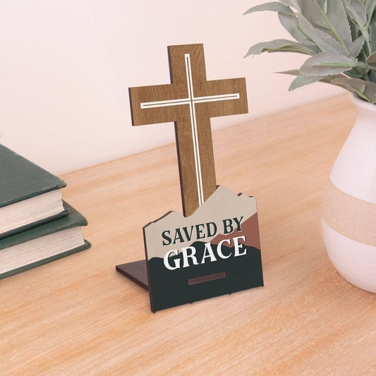 Saved By Grace Snap Sign