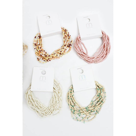 Seed Bead Bundle Bracelet: Mixed Color