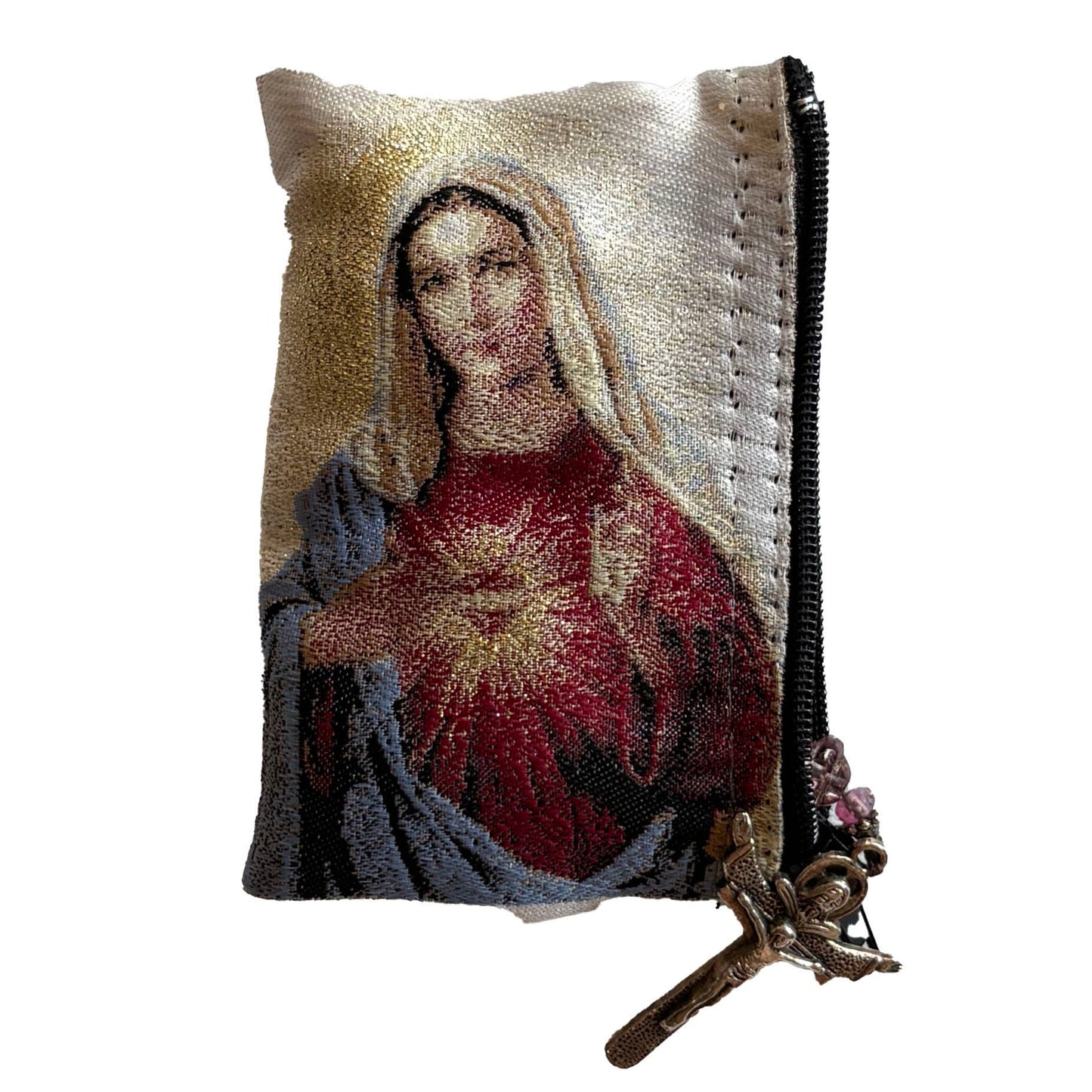 Rosary Pouch - Sacred Heart of Mary 4" x 6"