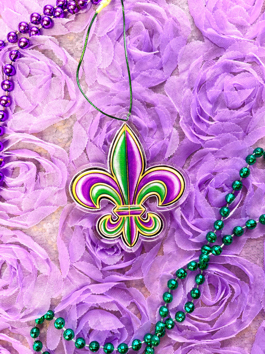 Fleur de lis Mardi Gras Ornament