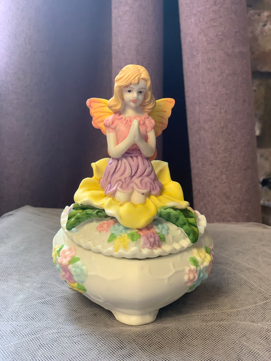 Fairy Angel yellow keepsake box
