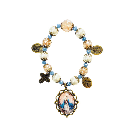 Door blessing BeigePearl & Blue