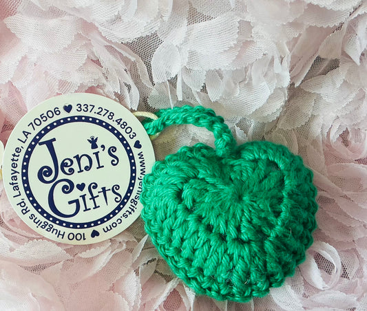 Crocheted Heart Puff