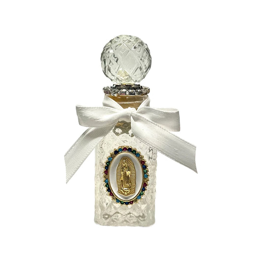 HWB St. Our Lady of Guadalupe/Grace Holy Water Bottle, Crystal