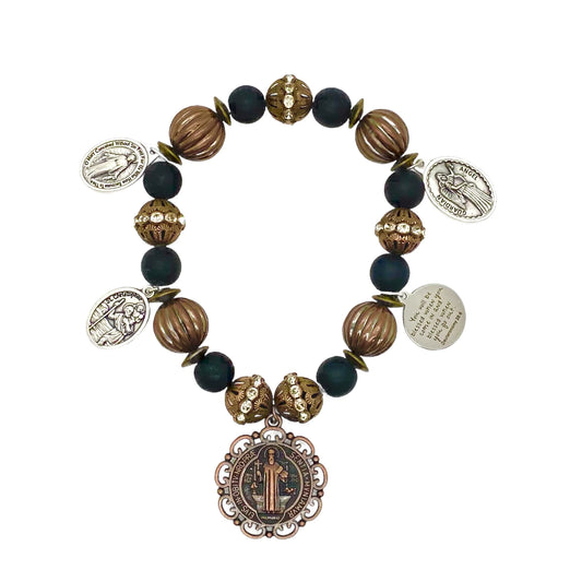 St. Benedict Door Blessing, Copper/Black