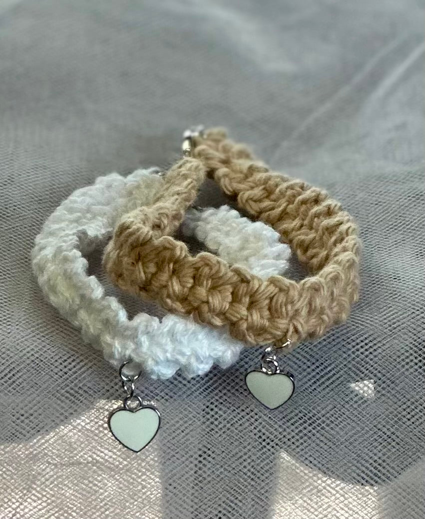 Crocheted Bracelet w/charm