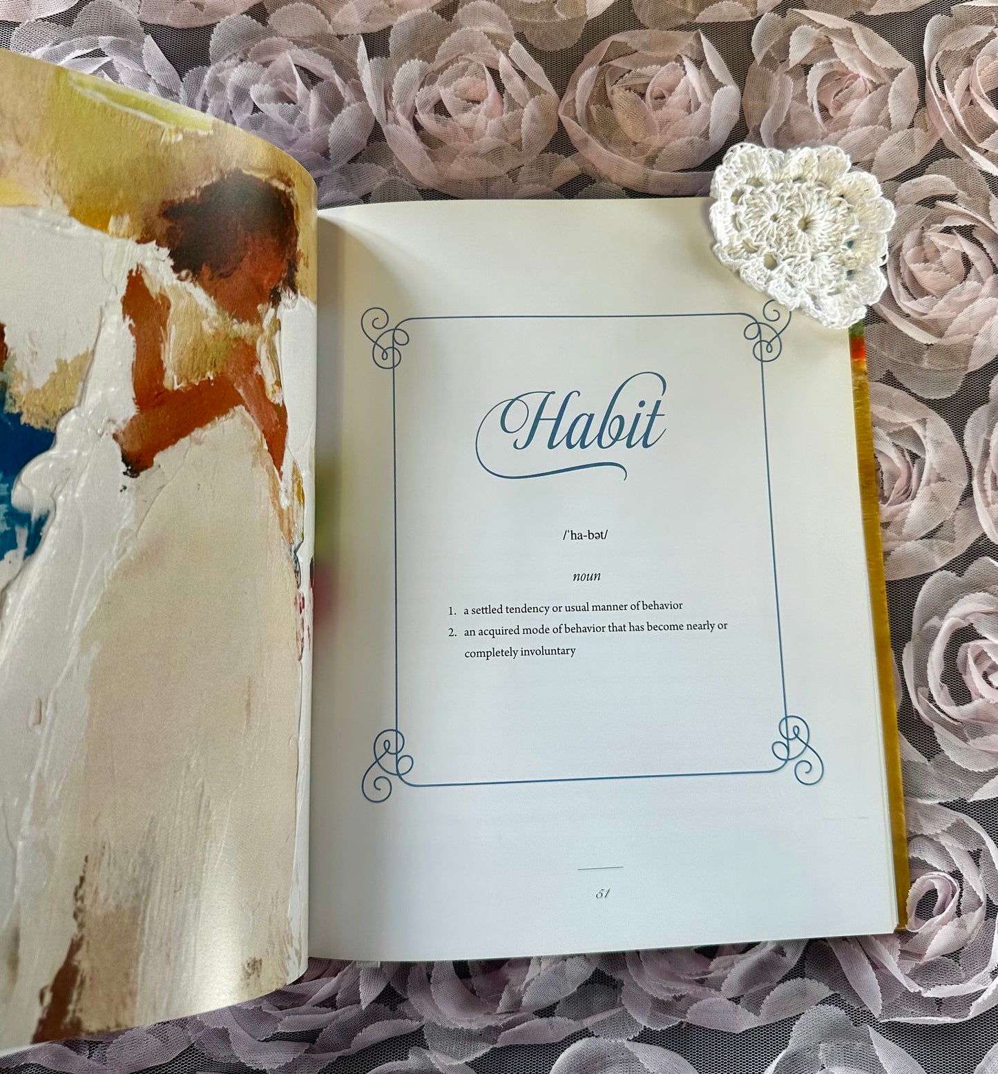 Corner Heart Crochet Bookmark