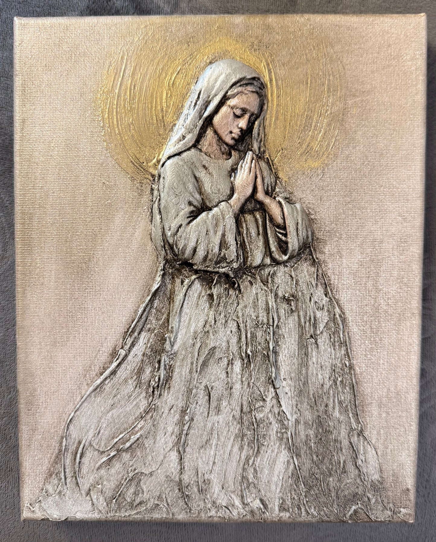 Original Painting Praying Mary - Artist Christy Blalock