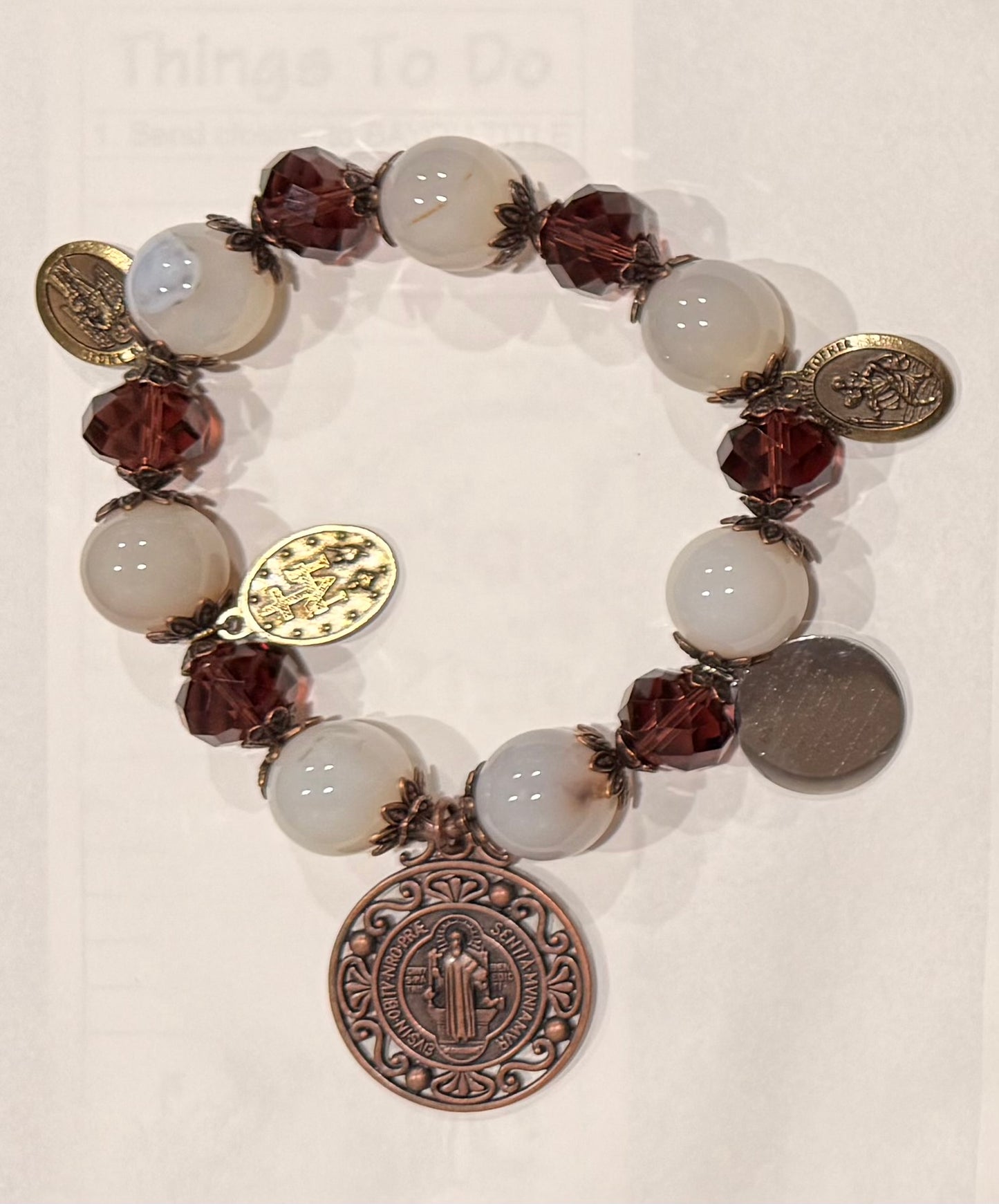 St. Benedict Door Blessing, Copper/White