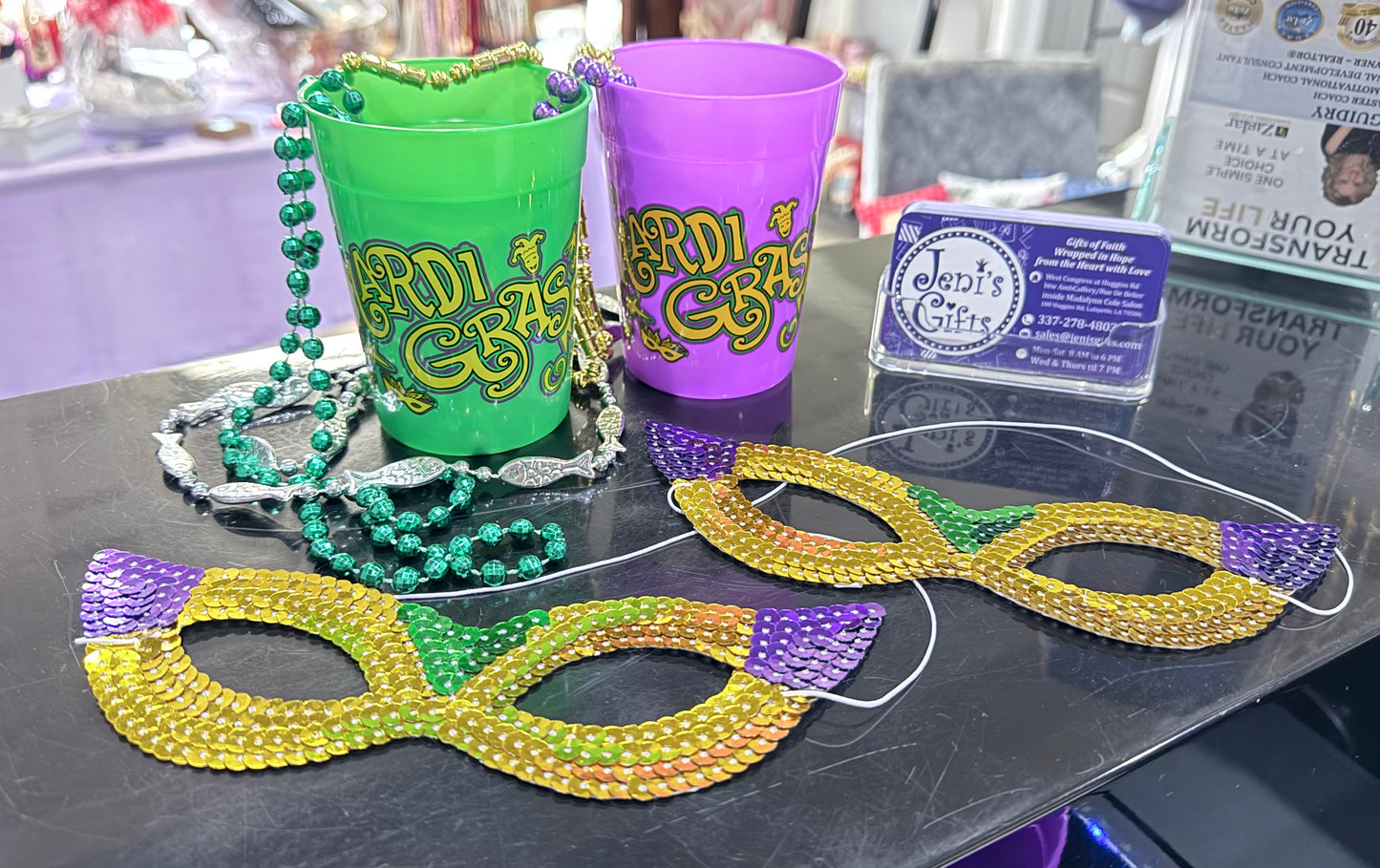 Mardi Gras mask w/sequins