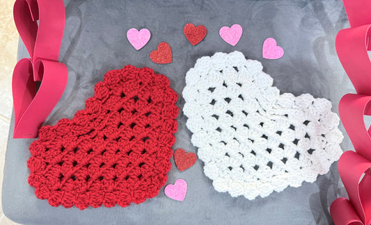 Large Heart Crochet Doily