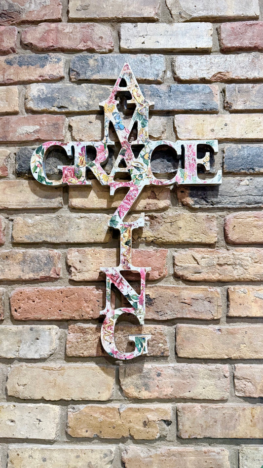 Custom Amazing Grace Wall Word Art