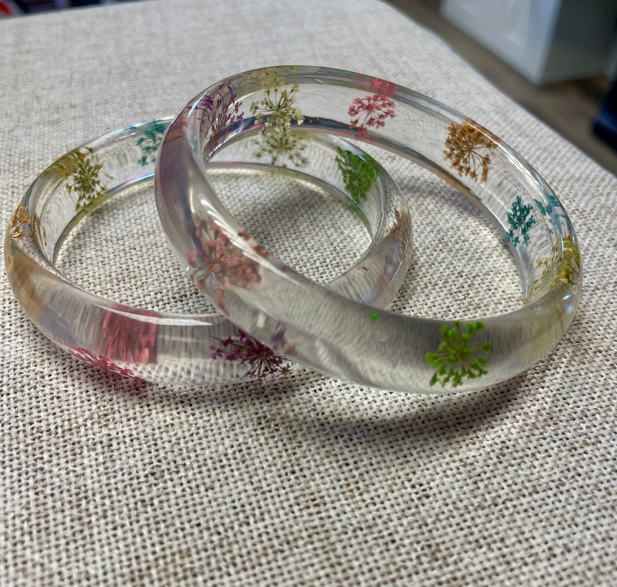 Pink Printed Resin Cuff