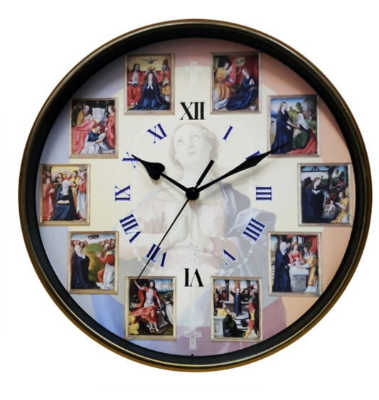 Rosary Prayer Wall Clock