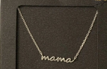 Mama Silver Necklace