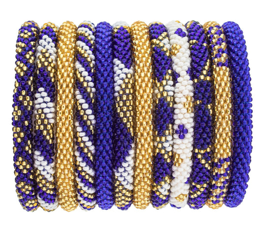 Gold and Navy Roll-On® Bracelet