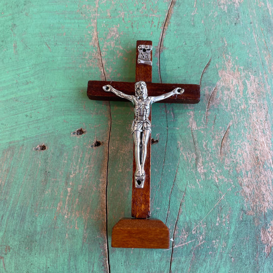 4" Wood Cross: Standing