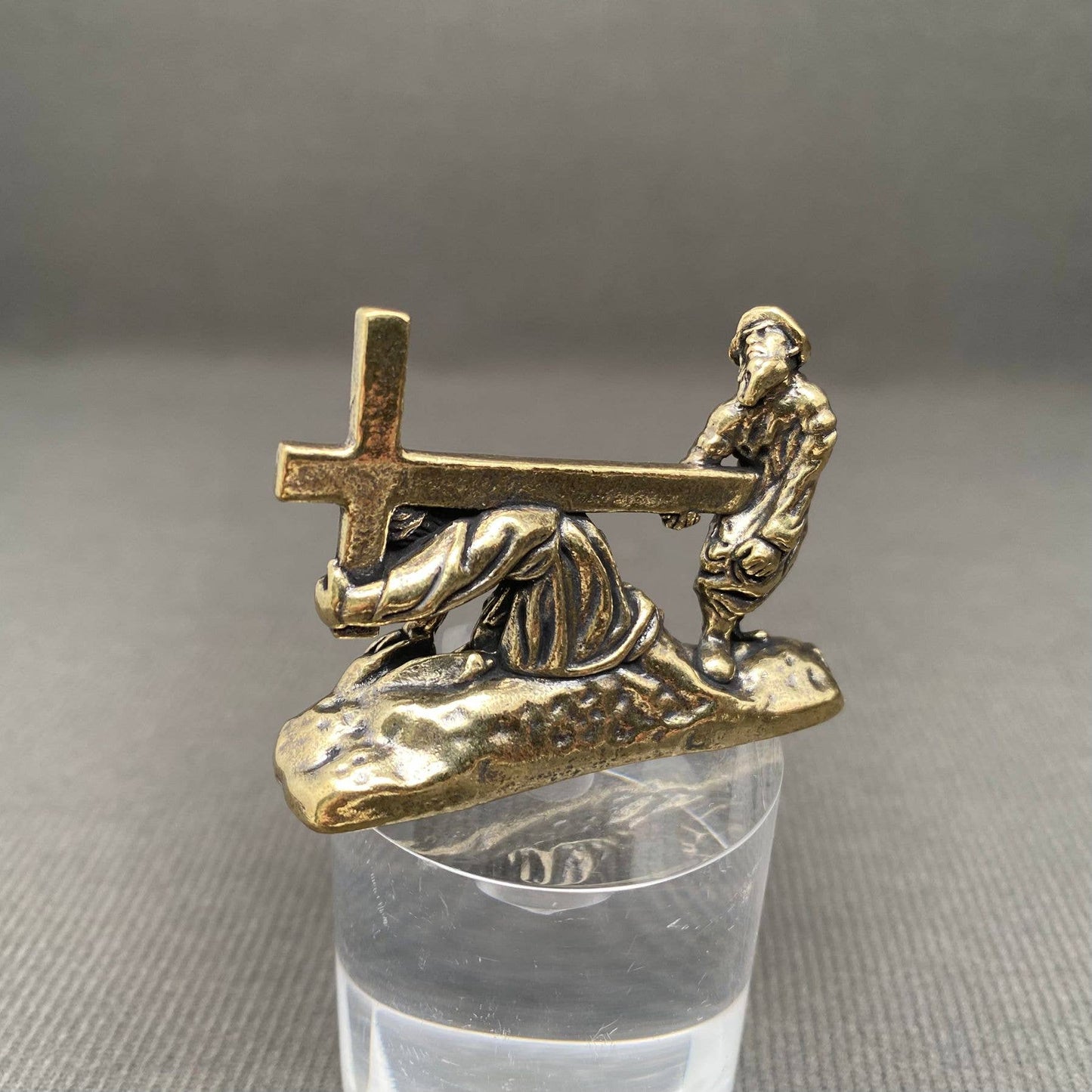 Small Redemption Brass Statue