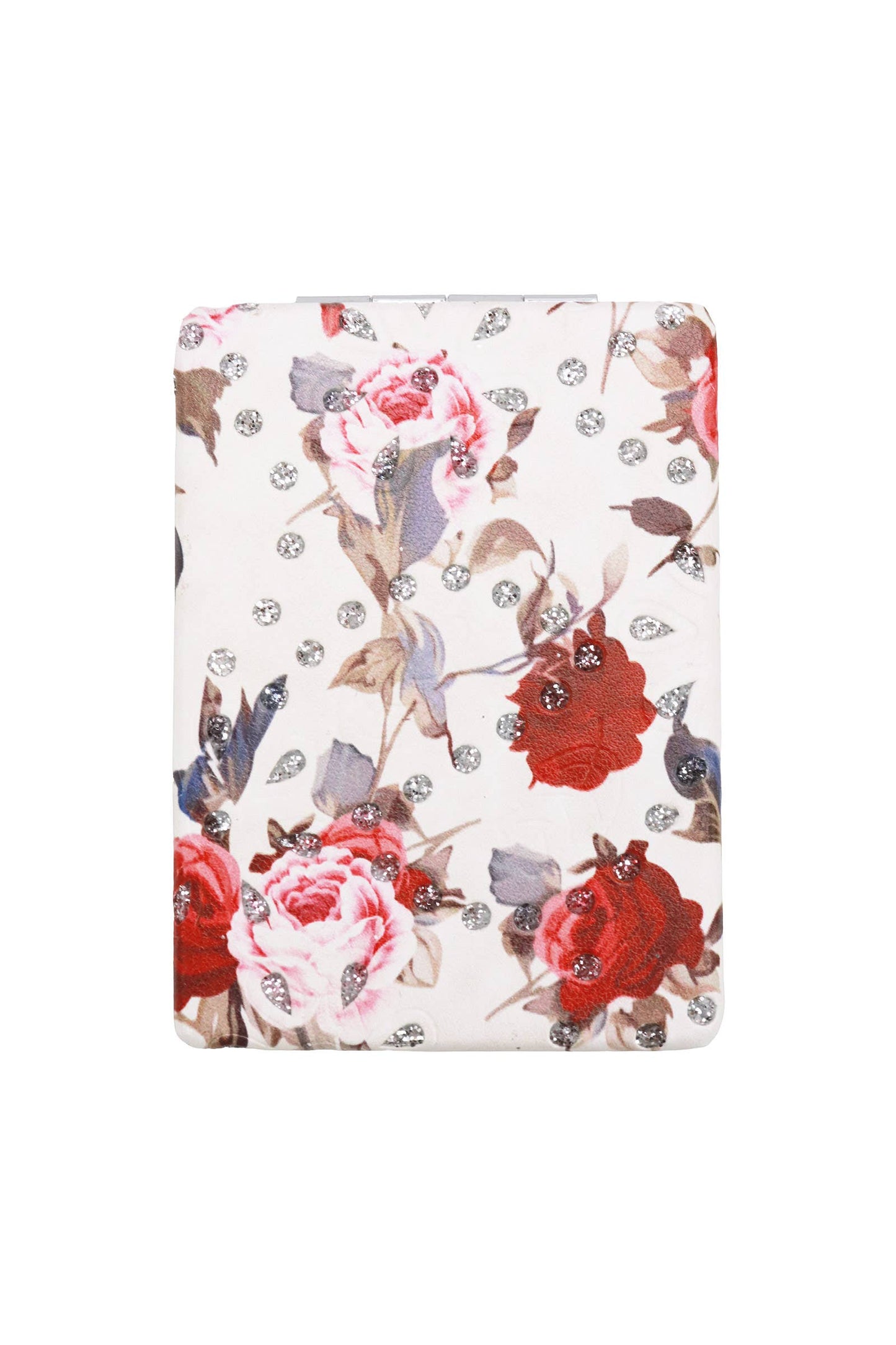Cosmetic Mirror - Glittery Flower Garden