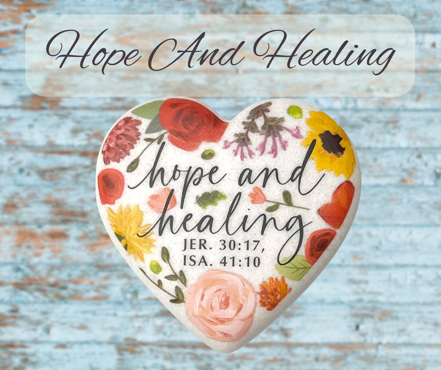 Heart Stone Hope And Healing Red Yellow