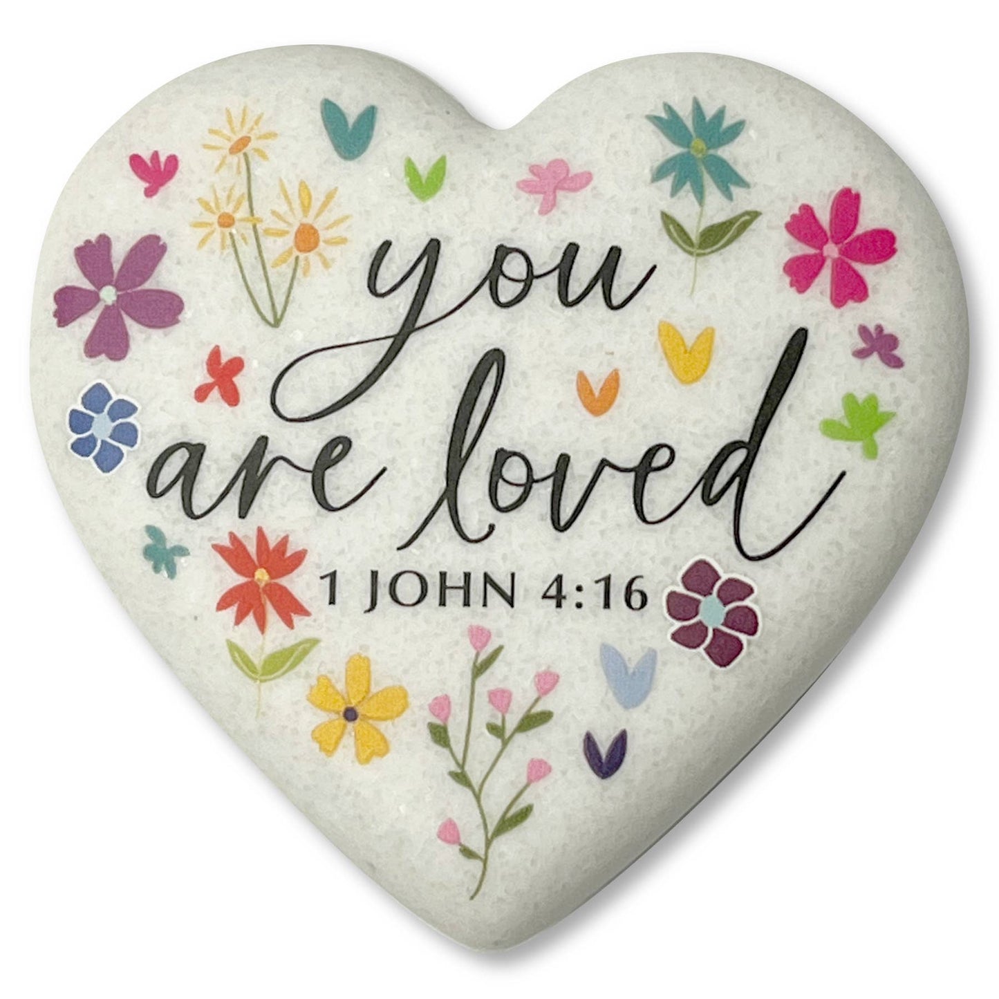 Heart Stone Floral You Are Loved