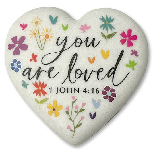 Heart Stone Floral You Are Loved