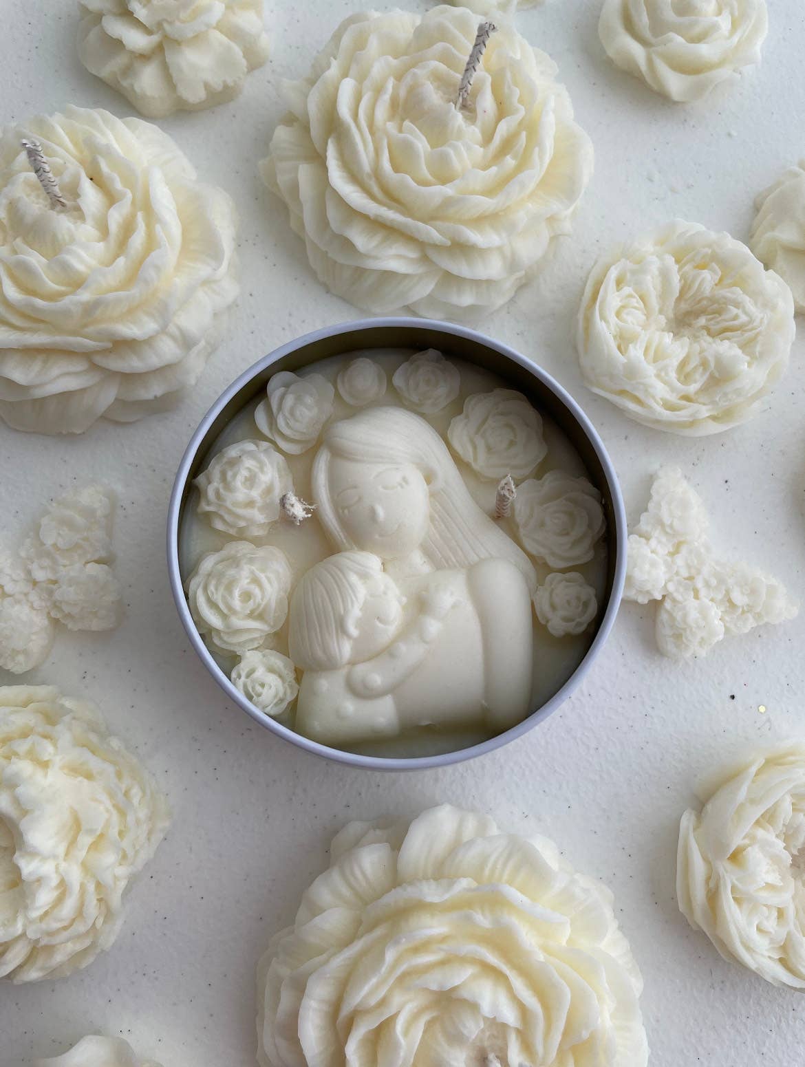 Magnolia Peony Mother & Child Candle