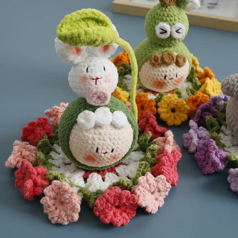 Red Handmade Crochet Lily of Valley Coaster