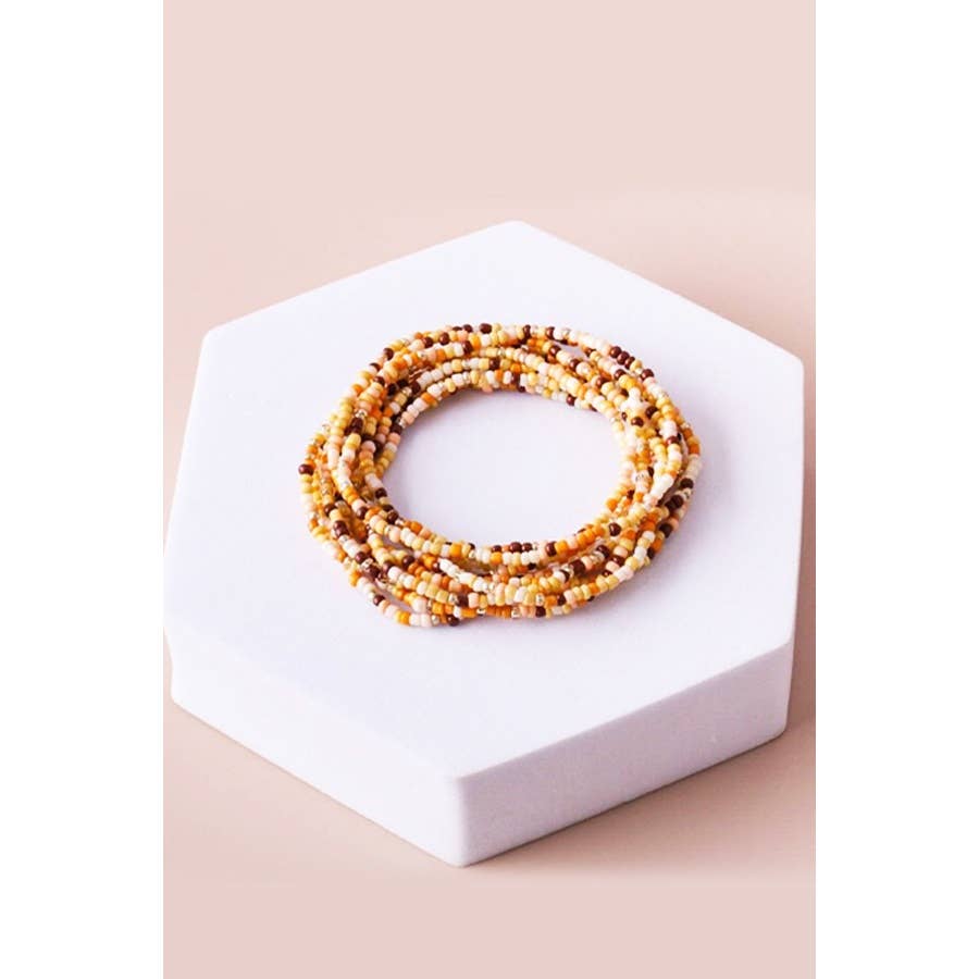 Seed Bead Bundle Bracelet: Mixed Color
