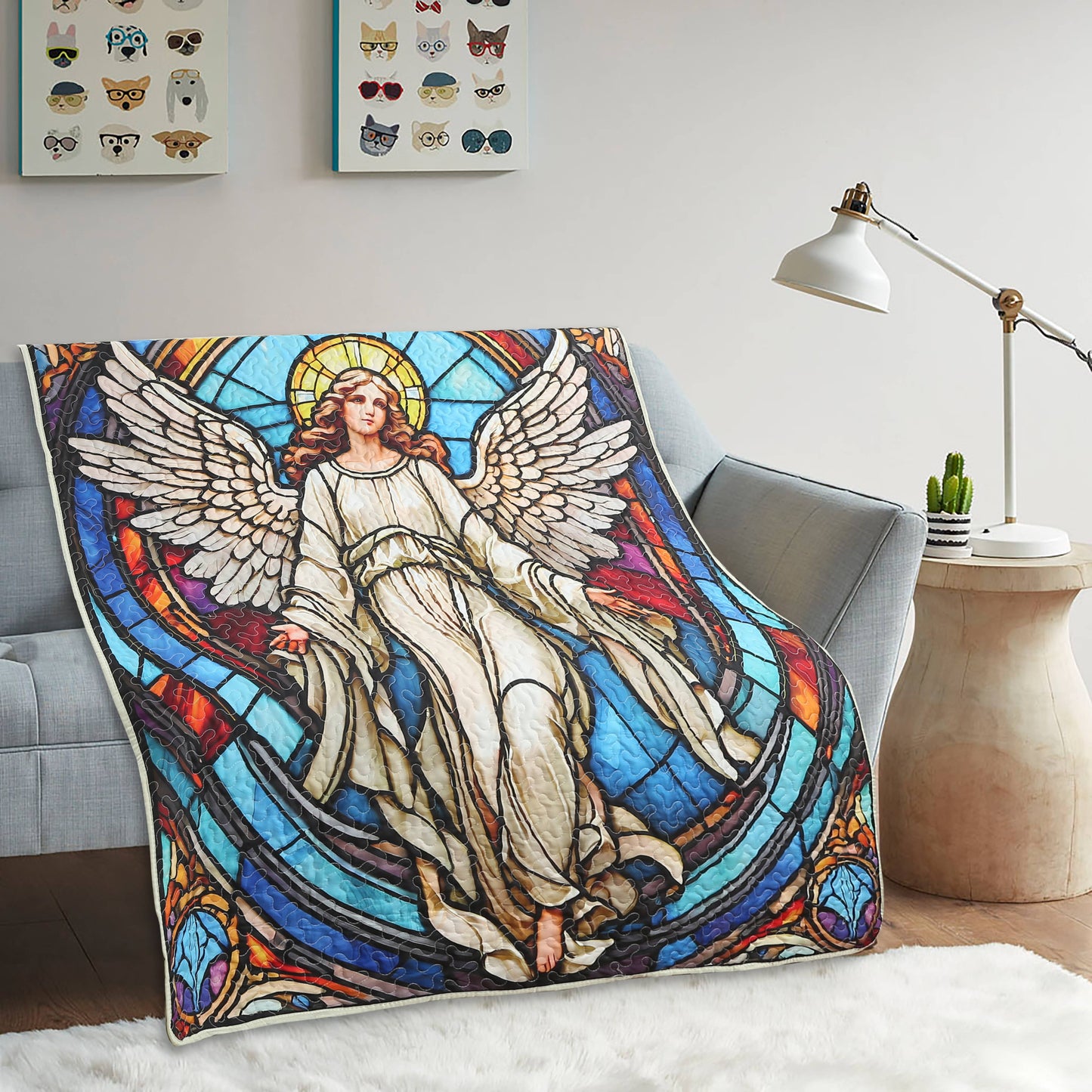 "Angelic Light" Inspirational Quilted Throw