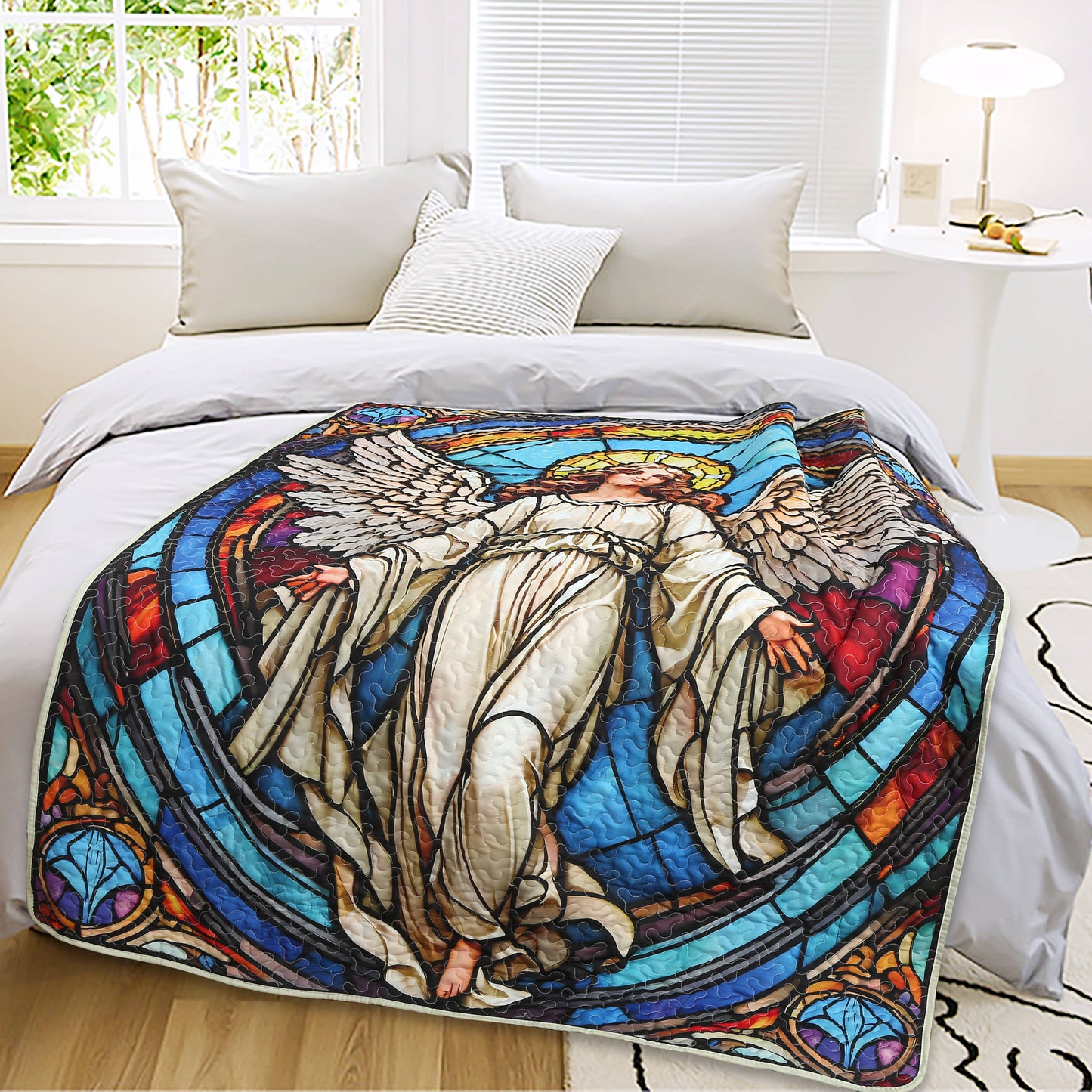 "Angelic Light" Inspirational Quilted Throw