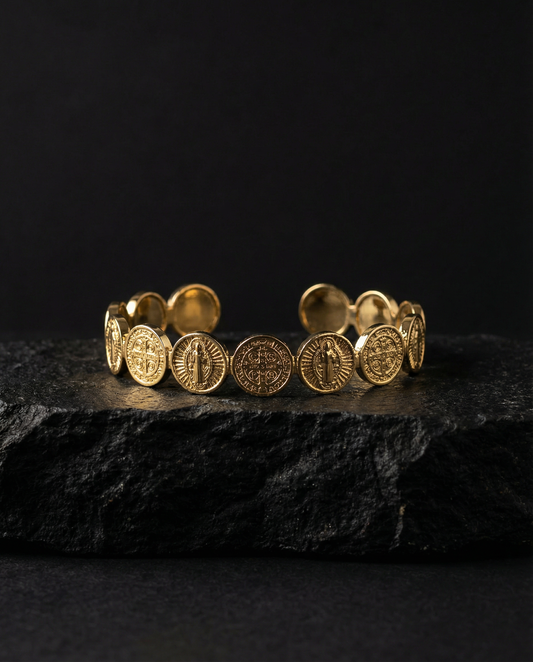 Bracelet- Gold St Benedict Medals